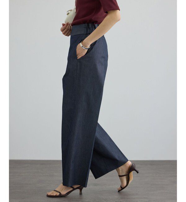 SALON adam et rope'「コットンライクスタイルアップパンツ 2」|チノ|