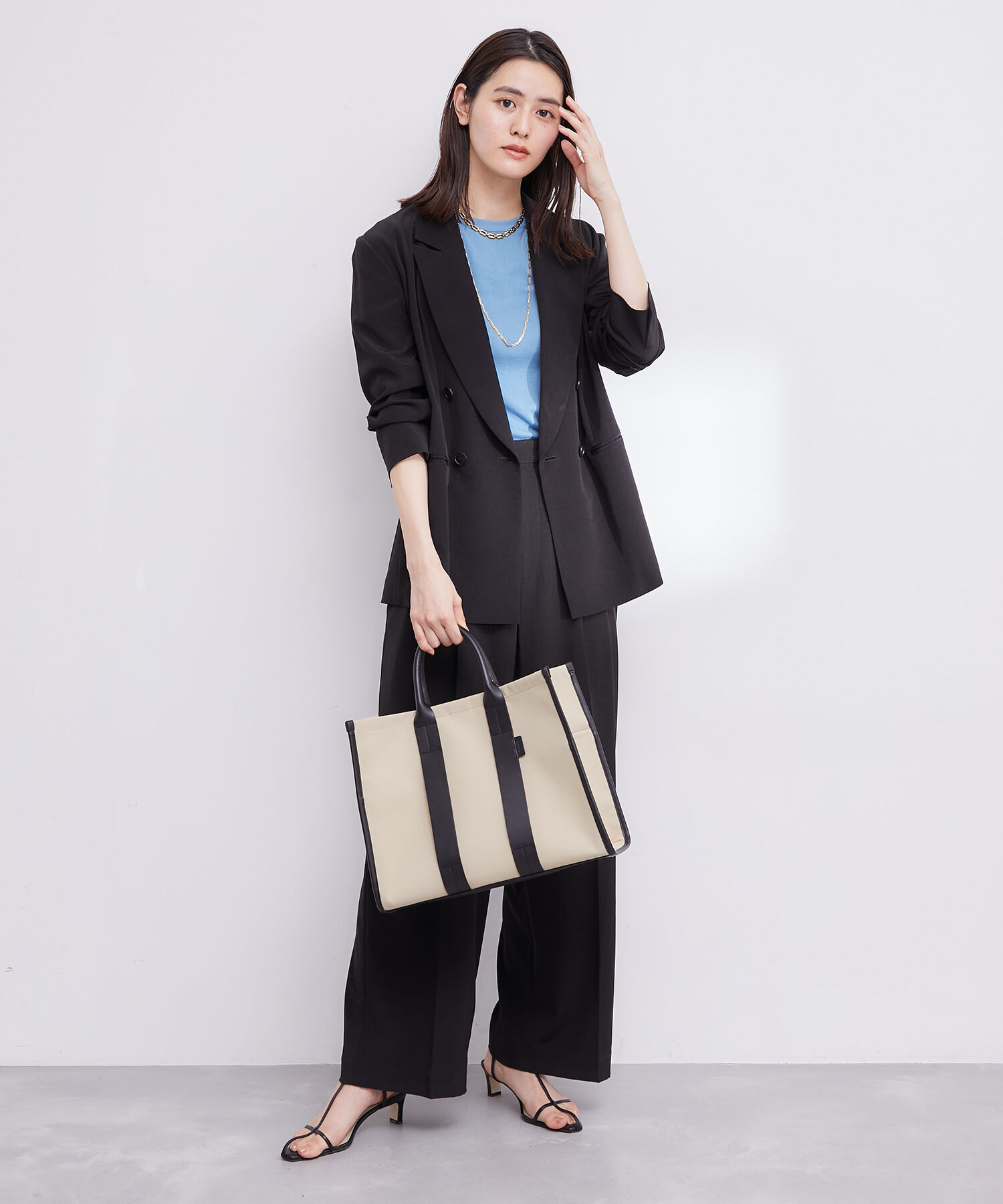 ROPE「ナロークロスストラップヒールサンダル」|サンダル|