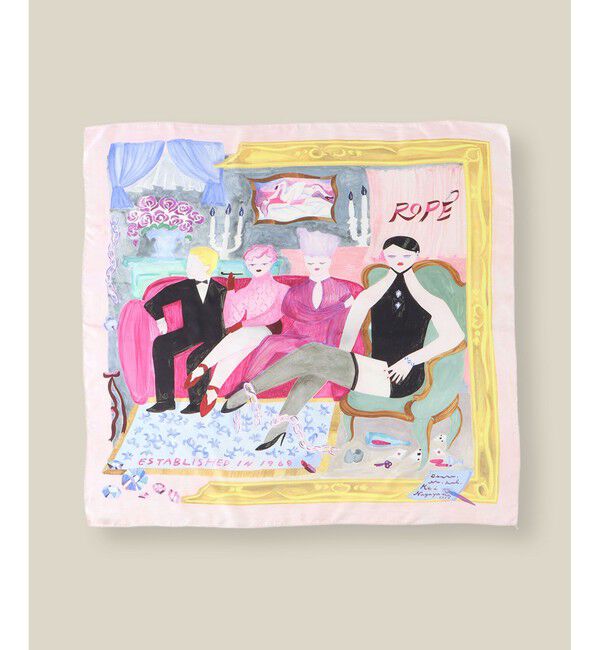 ROPE「【4 ARTIST for ROPE'】コラボ シルクスカーフ/Lサイズ」|バンダナ・スカーフ|