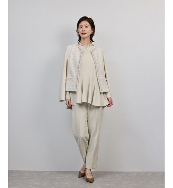 ROPE「トリアセダブルクロスペプラムブラウス/イージーケア」|シャツ・ブラウス|