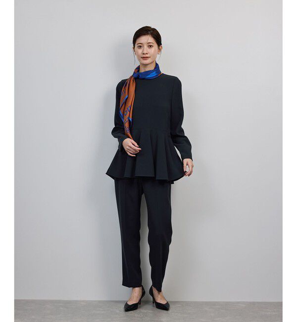 ROPE「トリアセダブルクロスペプラムブラウス/イージーケア」|シャツ・ブラウス|