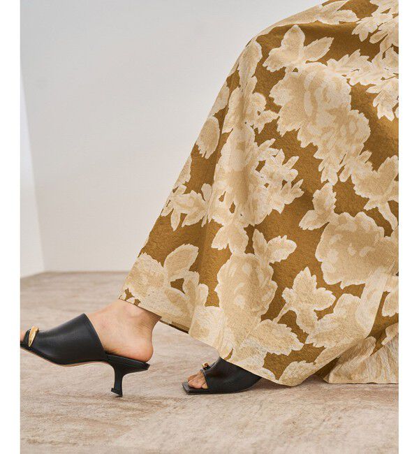 ROPE「【DEVEAUX（デヴォー）】別注ボカシフラワーウエストギャザーワンピース/洗える」|ワンピース|