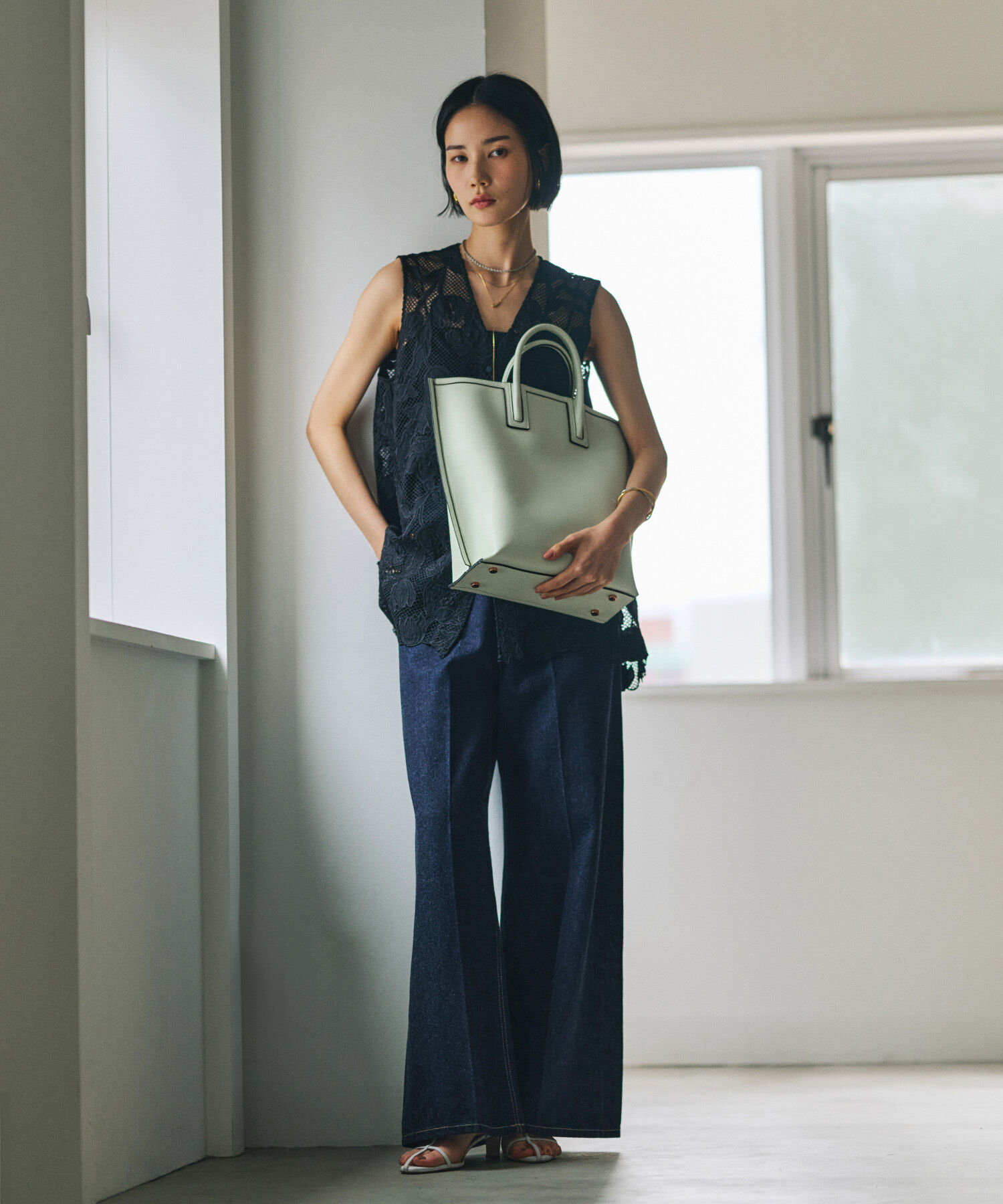 ROPE「【E'POR】【WEB限定】Ree BAG Large/A4対応・通勤・軽量・26SS」|トートバッグ|