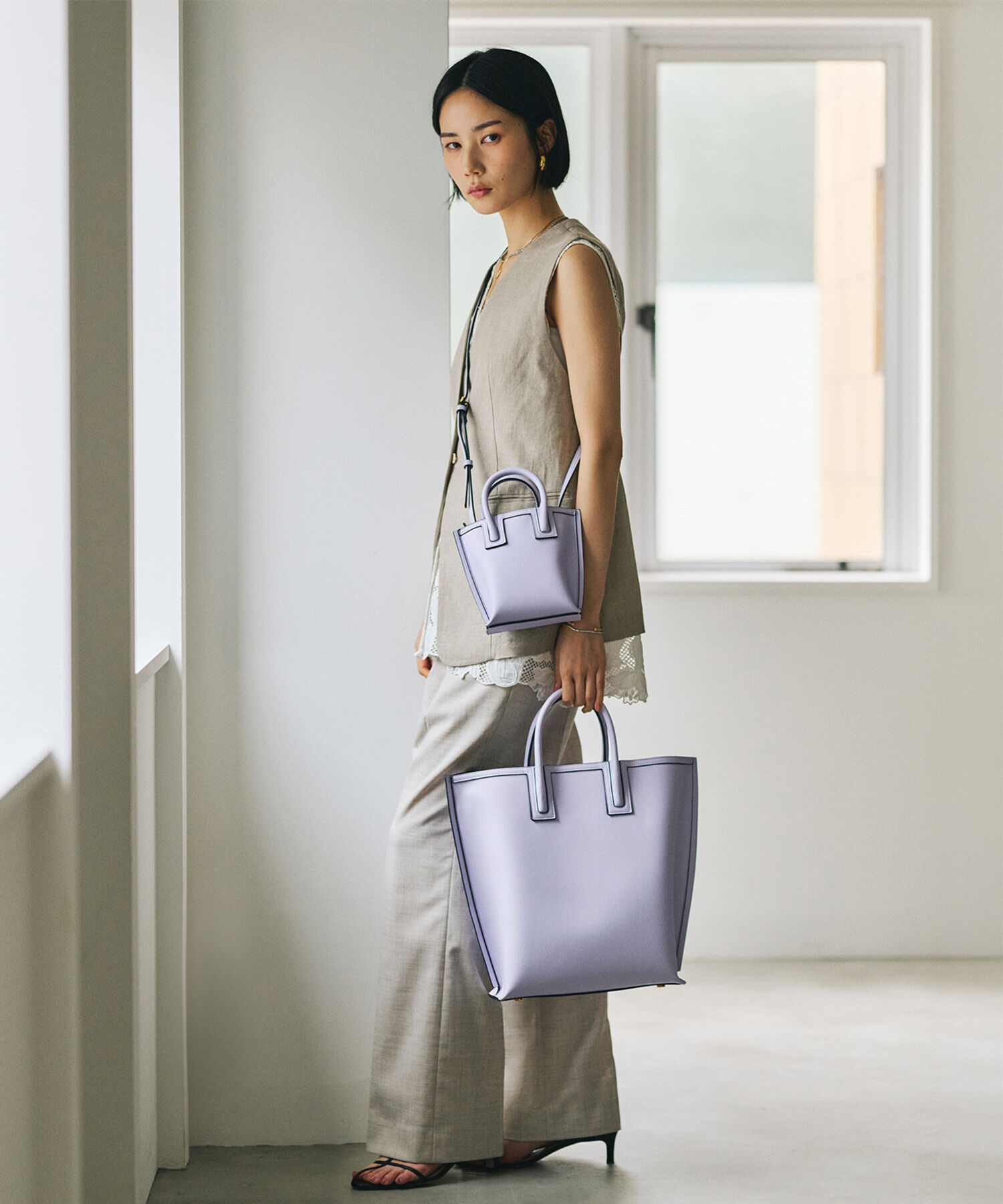 ROPE「【E'POR】【WEB限定】Ree BAG Large/A4対応・通勤・軽量・26SS」|トートバッグ|