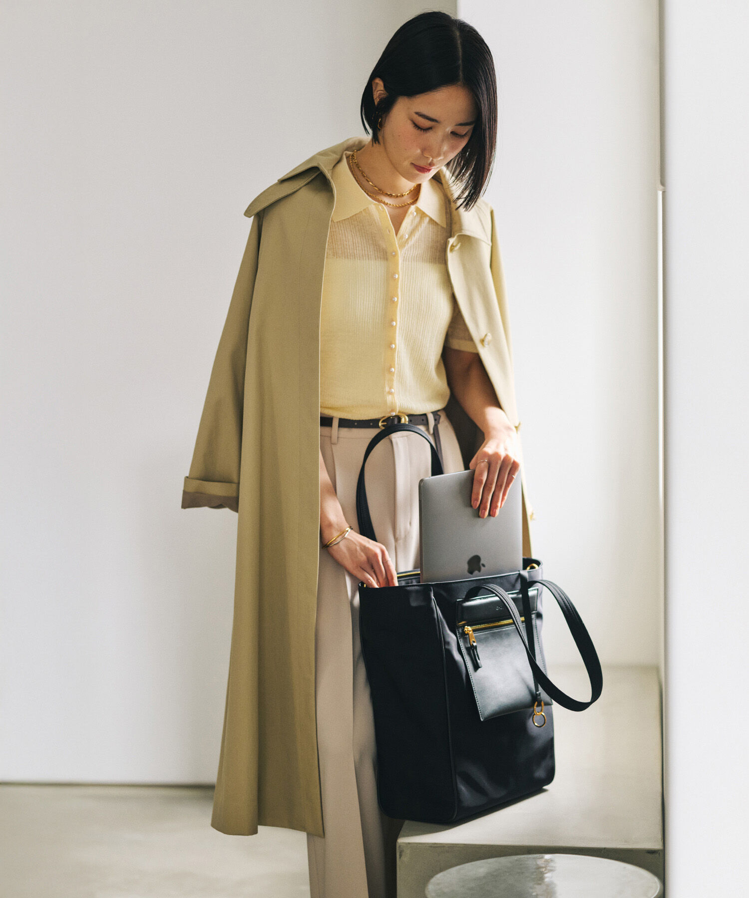 ROPE「【E'POR】【A4/PC対応・撥水・軽量】Pac Sac Tote(パックサックトート)/26SS新型」|トートバッグ|