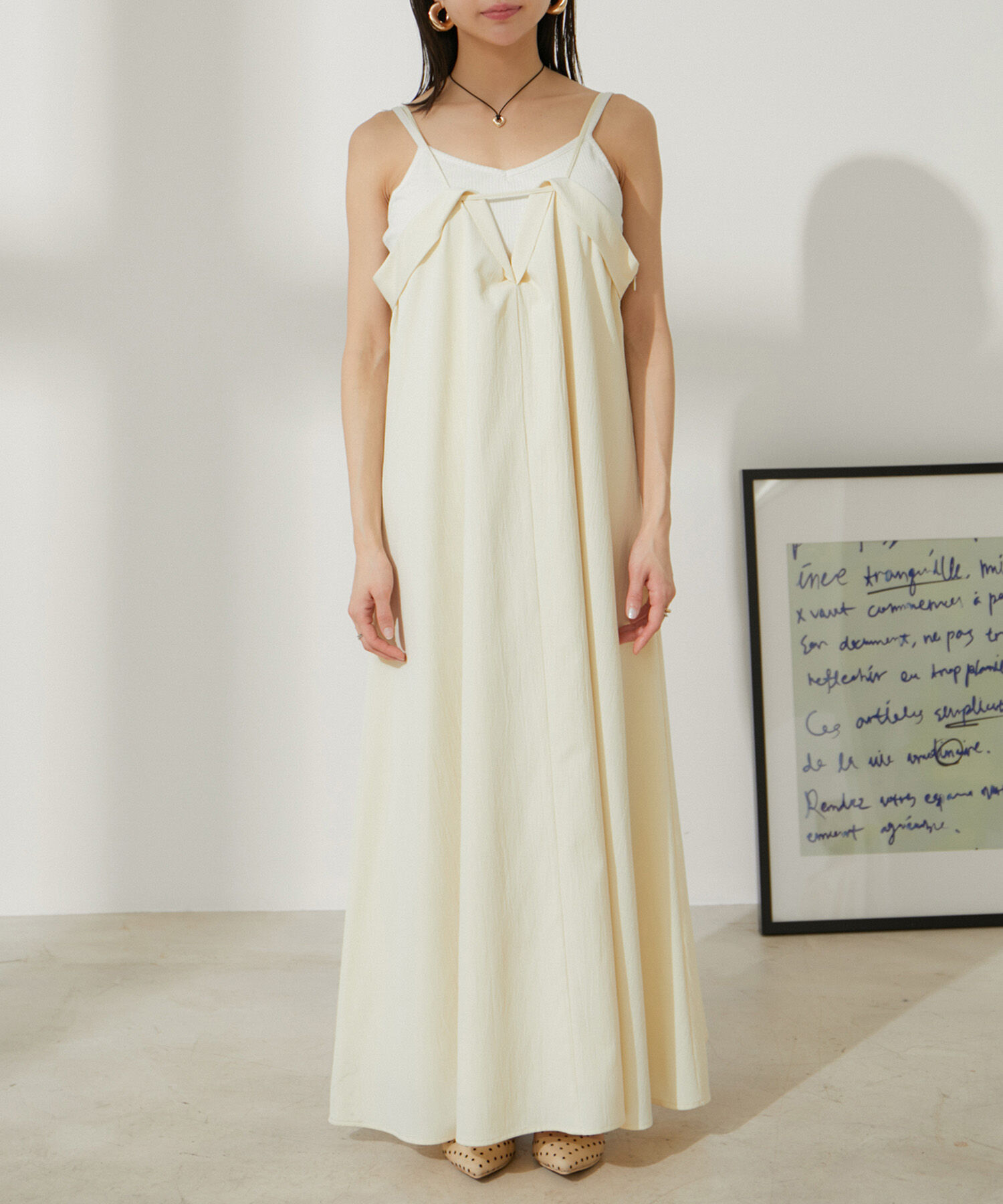 VIS「レイヤーデザインキャミワンピース【洗える】」|ワンピース|