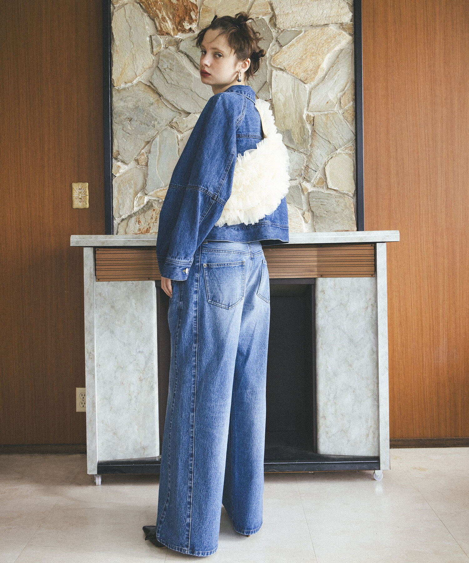 VIS「【ご好評につき追加生産】チュールフリルショルダーバッグ【3WAY】」|ショルダー・メッセンジャー|