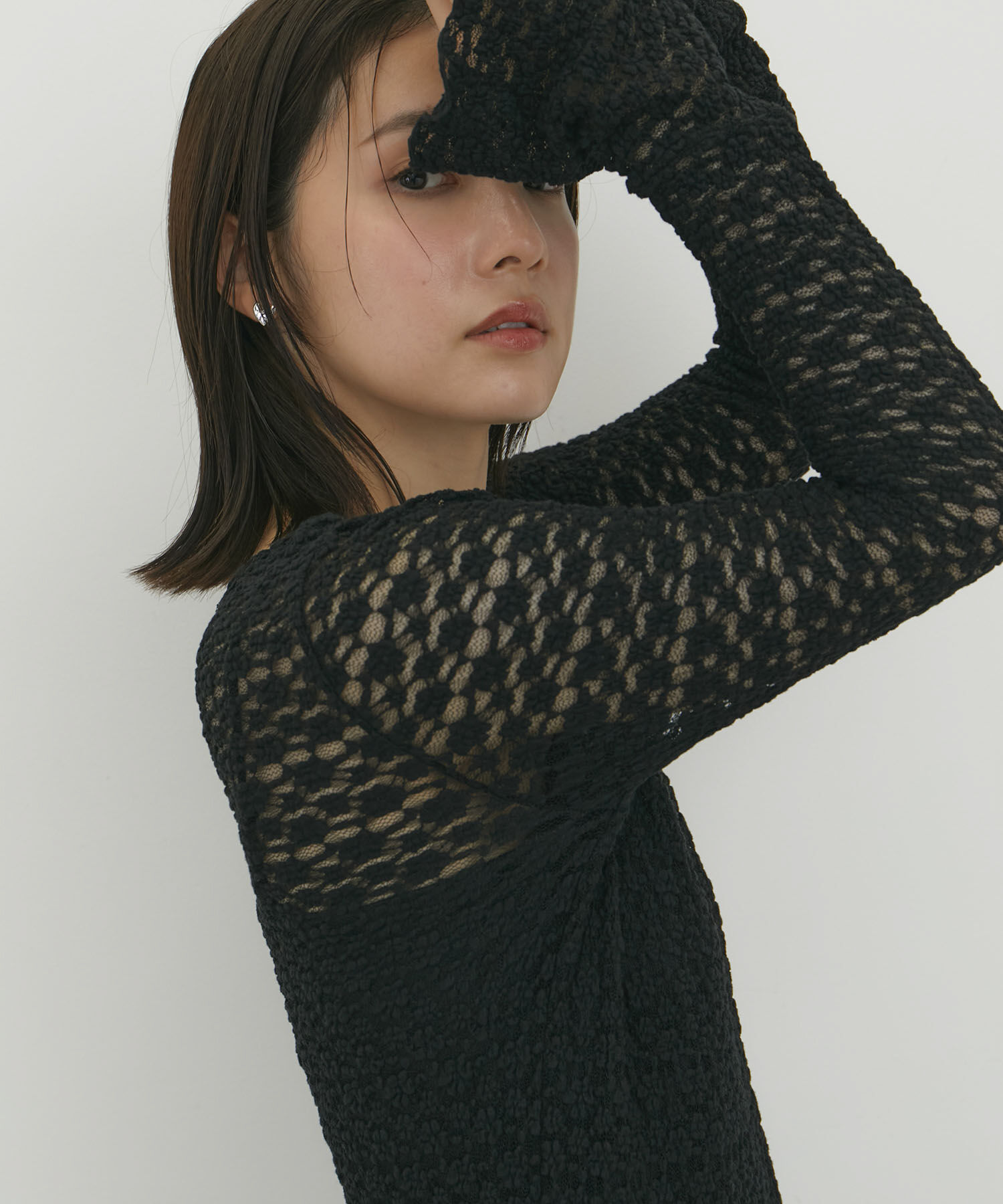 VIS「レースフレアースリーブトップス」|Tシャツ・カットソー|