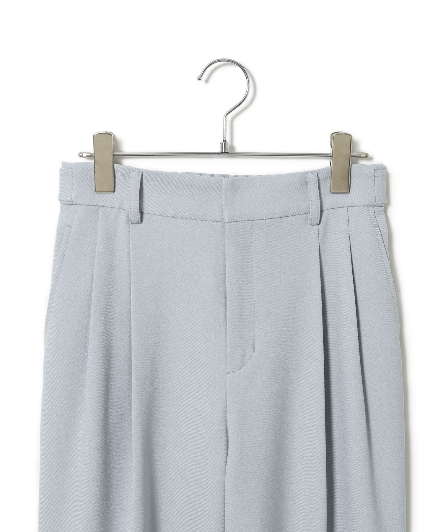 VIS「【新色追加】【美easy】ウーリッシュ2タックワイド/スラックスパンツ【洗える】」|スラックス|