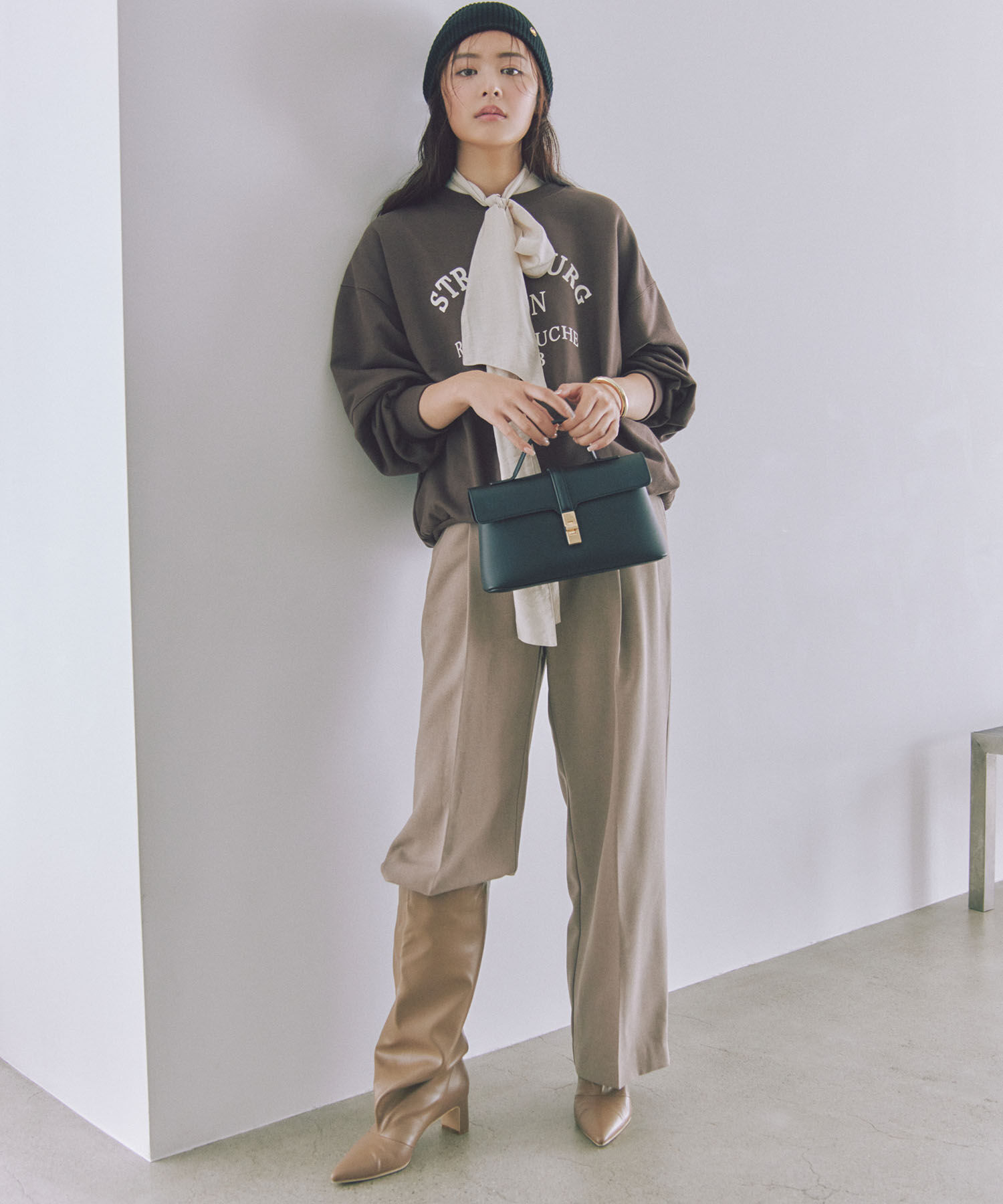 VIS「【新色追加】【美easy】ウーリッシュ2タックワイド/スラックスパンツ【洗える】」|スラックス|