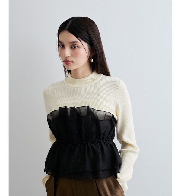 VIS「旬なレイヤードスタイルが叶う！ビスチェドッキングニット/洗える」|ニット・セーター|