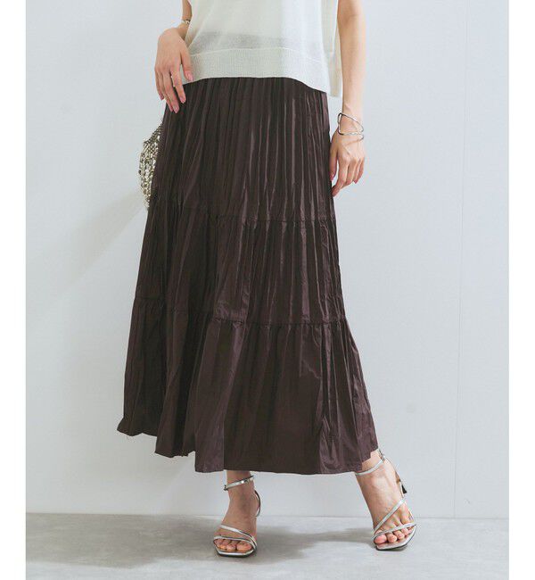 VIS「【洗える】ワッシャー加工スカート」|スカート|