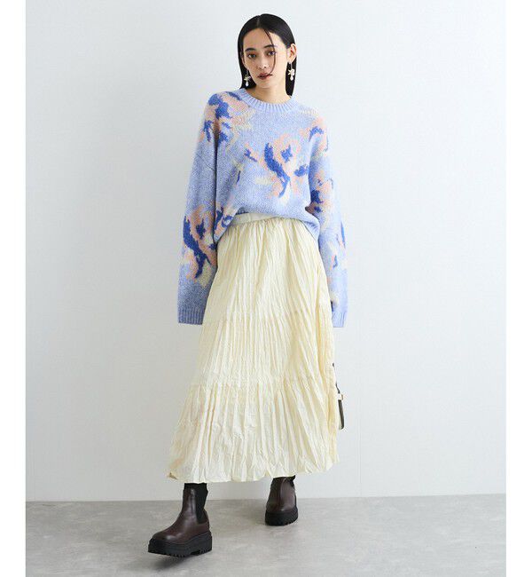 VIS「【洗える】ワッシャー加工スカート」|スカート|