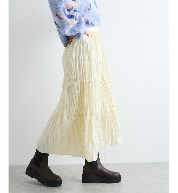 VIS「【洗える】ワッシャー加工スカート」|スカート|
