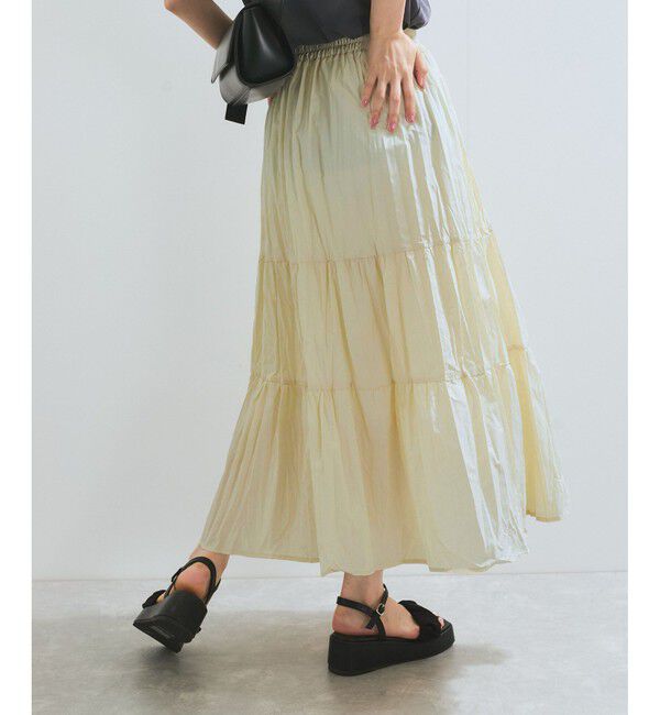 VIS「【洗える】ワッシャー加工スカート」|スカート|