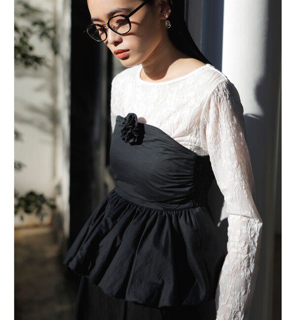 VIS「コサージュ付きバルーンナイロンビスチェ」|その他|