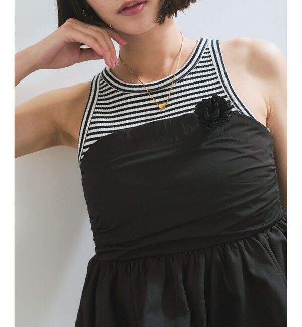 VIS「コサージュ付きバルーンナイロンビスチェ」|その他|