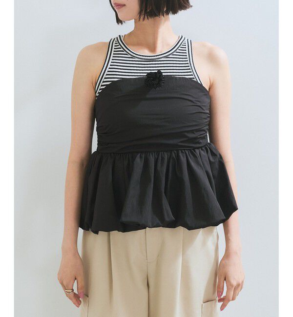 VIS「コサージュ付きバルーンナイロンビスチェ」|その他|