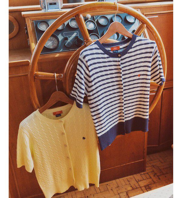 VIS「【POLO BCS】VIS別注ハーフスリーブミニケーブルカーディガン」|カーディガン|