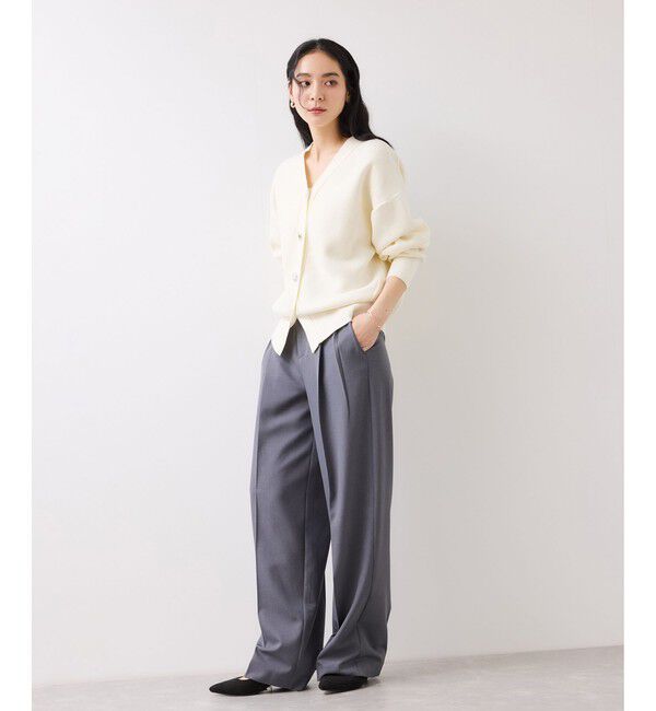 VIS「釦アクセントコクーンカーディガン」|カーディガン|