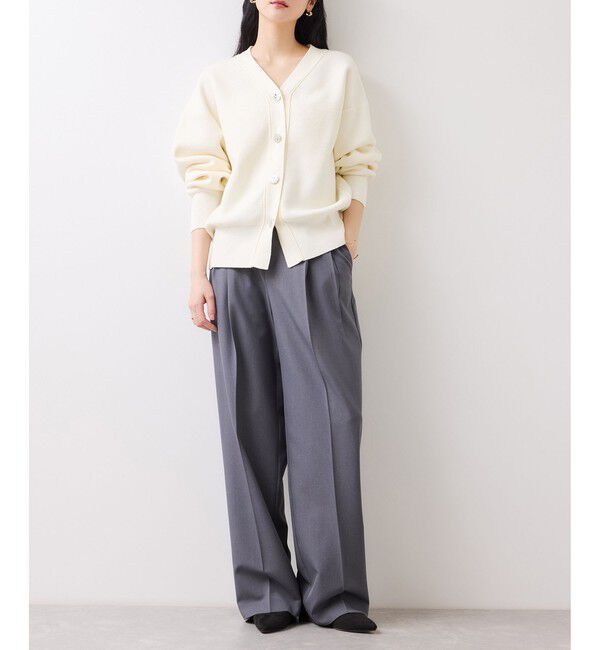 VIS「釦アクセントコクーンカーディガン」|カーディガン|