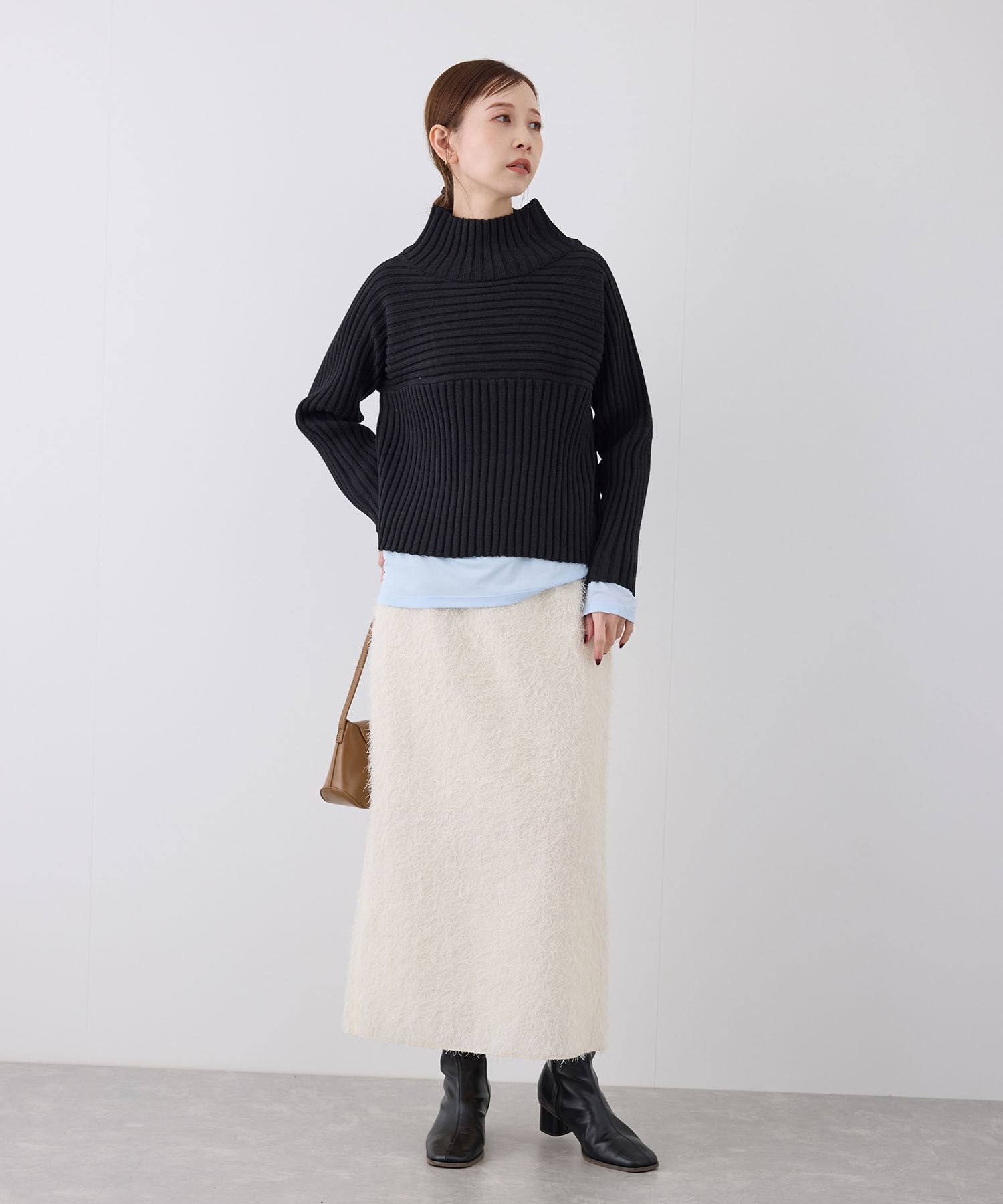 Rope&rsquo;Picnic「フェザーラメアイラインロングスカート」|スカート|