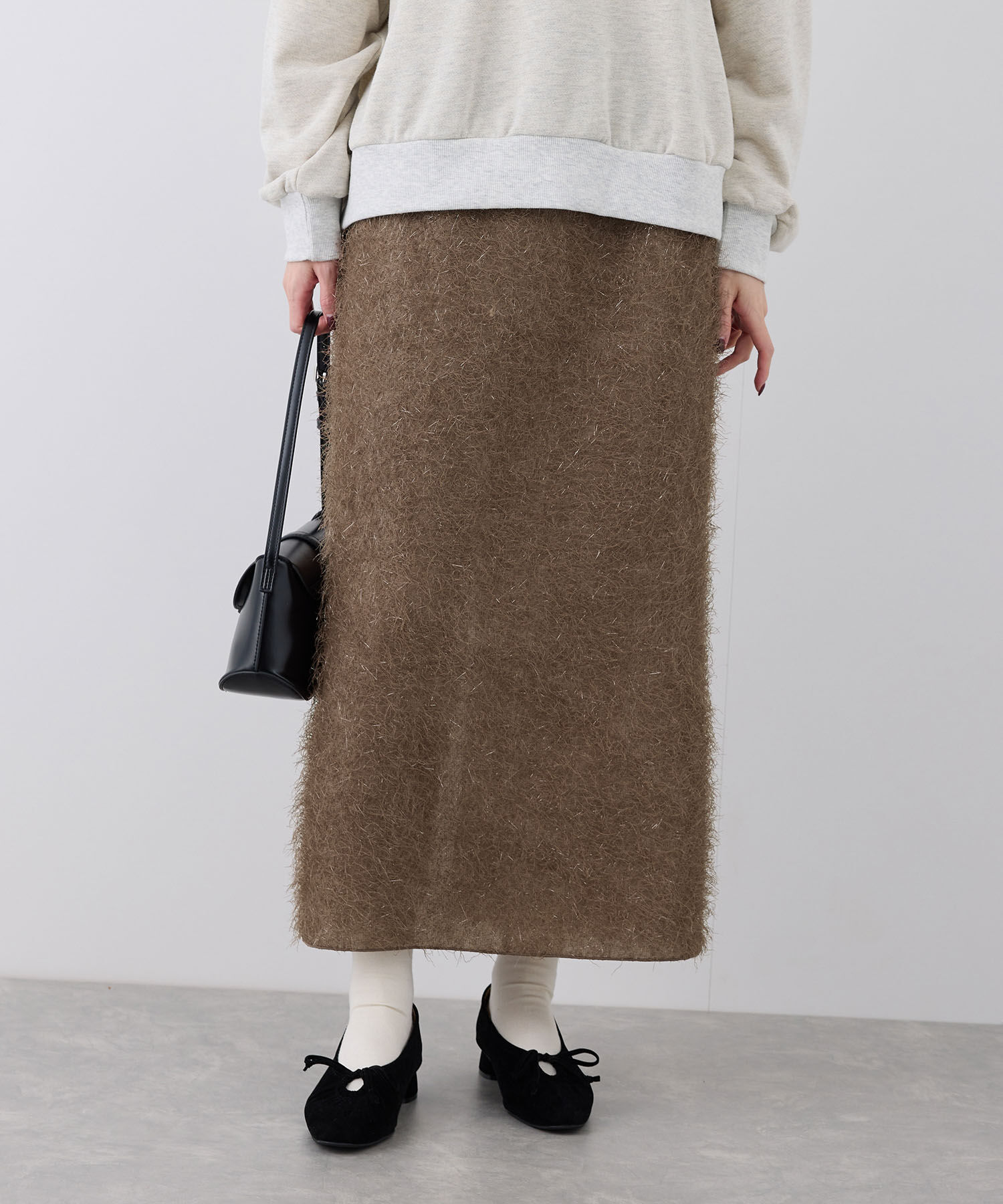 Rope&rsquo;Picnic「フェザーラメアイラインロングスカート」|スカート|