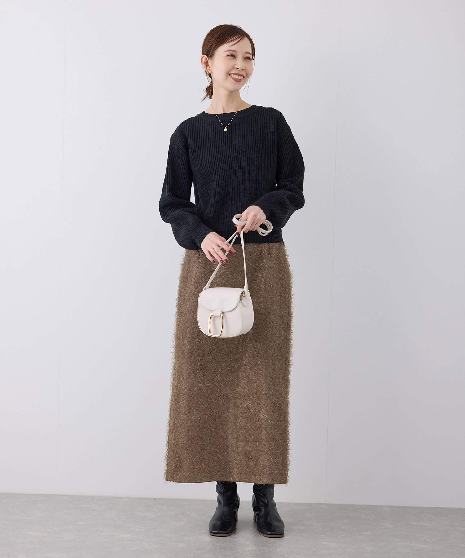 Rope&rsquo;Picnic「フェザーラメアイラインロングスカート」|スカート|