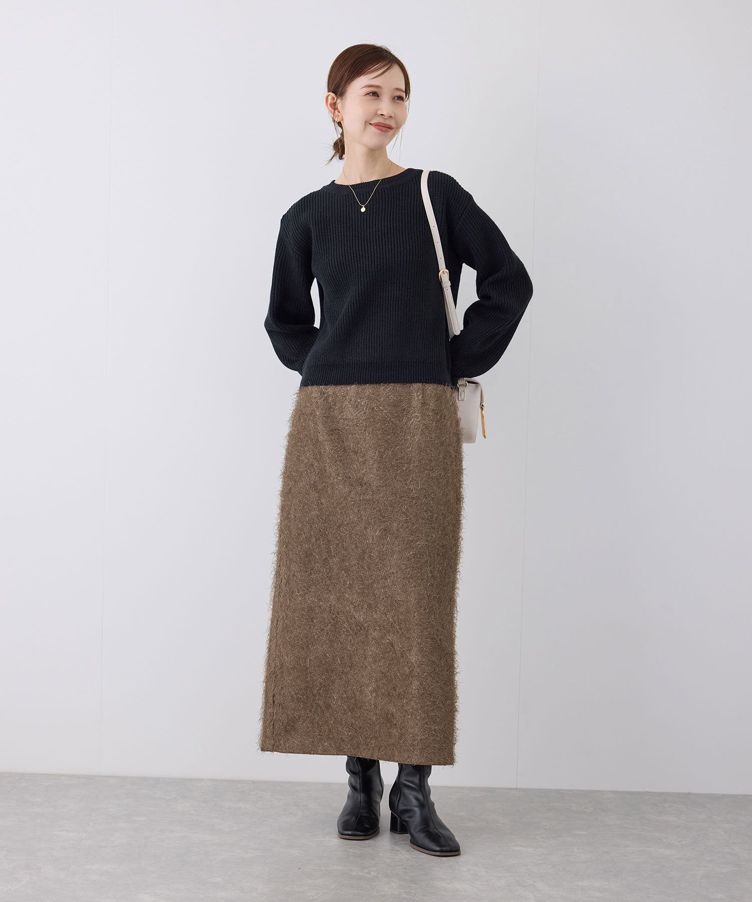 Rope&rsquo;Picnic「フェザーラメアイラインロングスカート」|スカート|