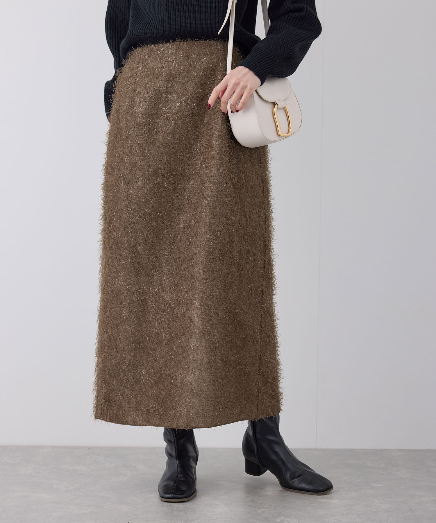 Rope&rsquo;Picnic「フェザーラメアイラインロングスカート」|スカート|