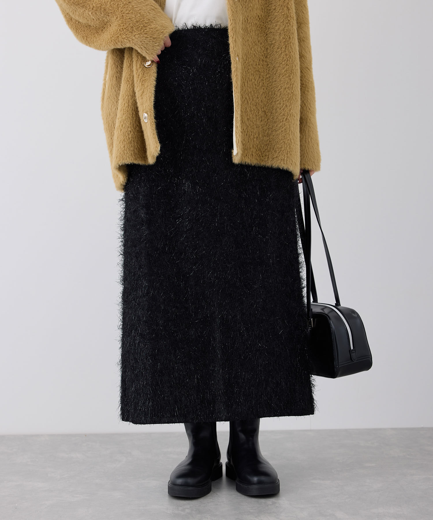 Rope&rsquo;Picnic「フェザーラメアイラインロングスカート」|スカート|