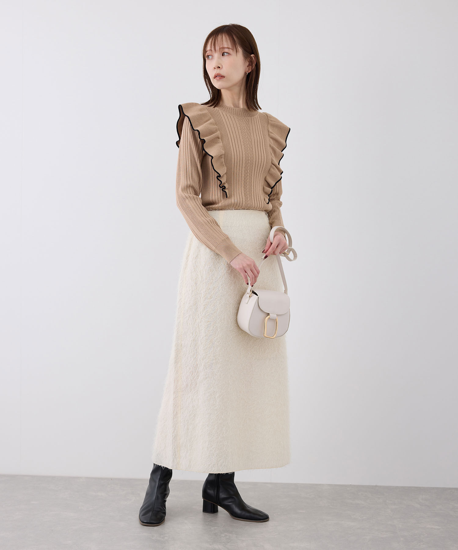 Rope&rsquo;Picnic「フェザーラメアイラインロングスカート」|スカート|