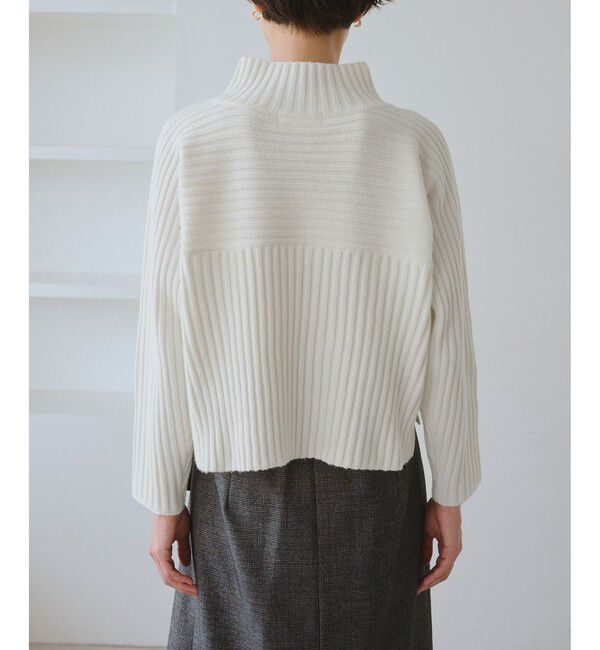 Rope&rsquo;Picnic「もちもちリブ切り替えニットプルオーバー/イージーケア・リンクコーデ」|ニット・セーター|