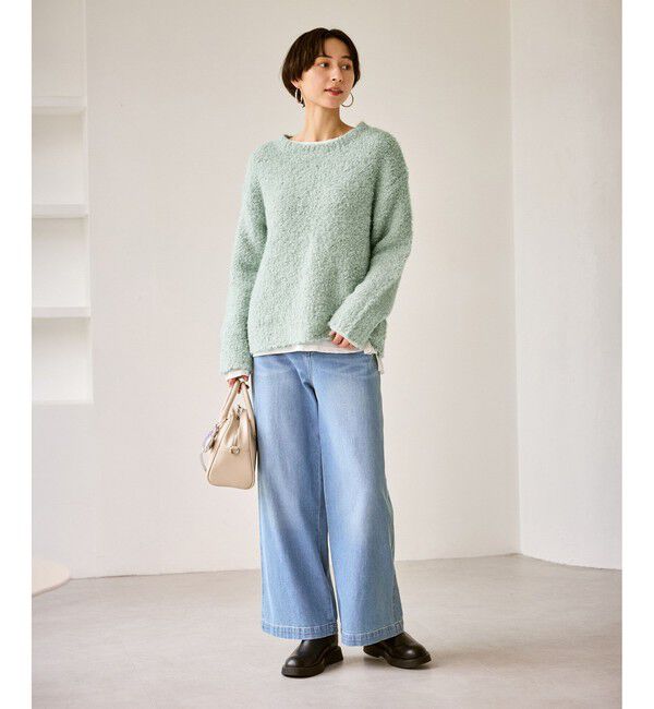 Rope&rsquo;Picnic「ブークレカラーニット」|ニット・セーター|