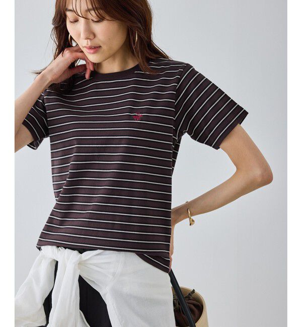 Rope&rsquo;Picnic「【BEVERLYHILLS POLO CLUB・一部店舗限定】アイコン刺繍コンパクトTシャツ」|Tシャツ・カットソー|チャコール(06)