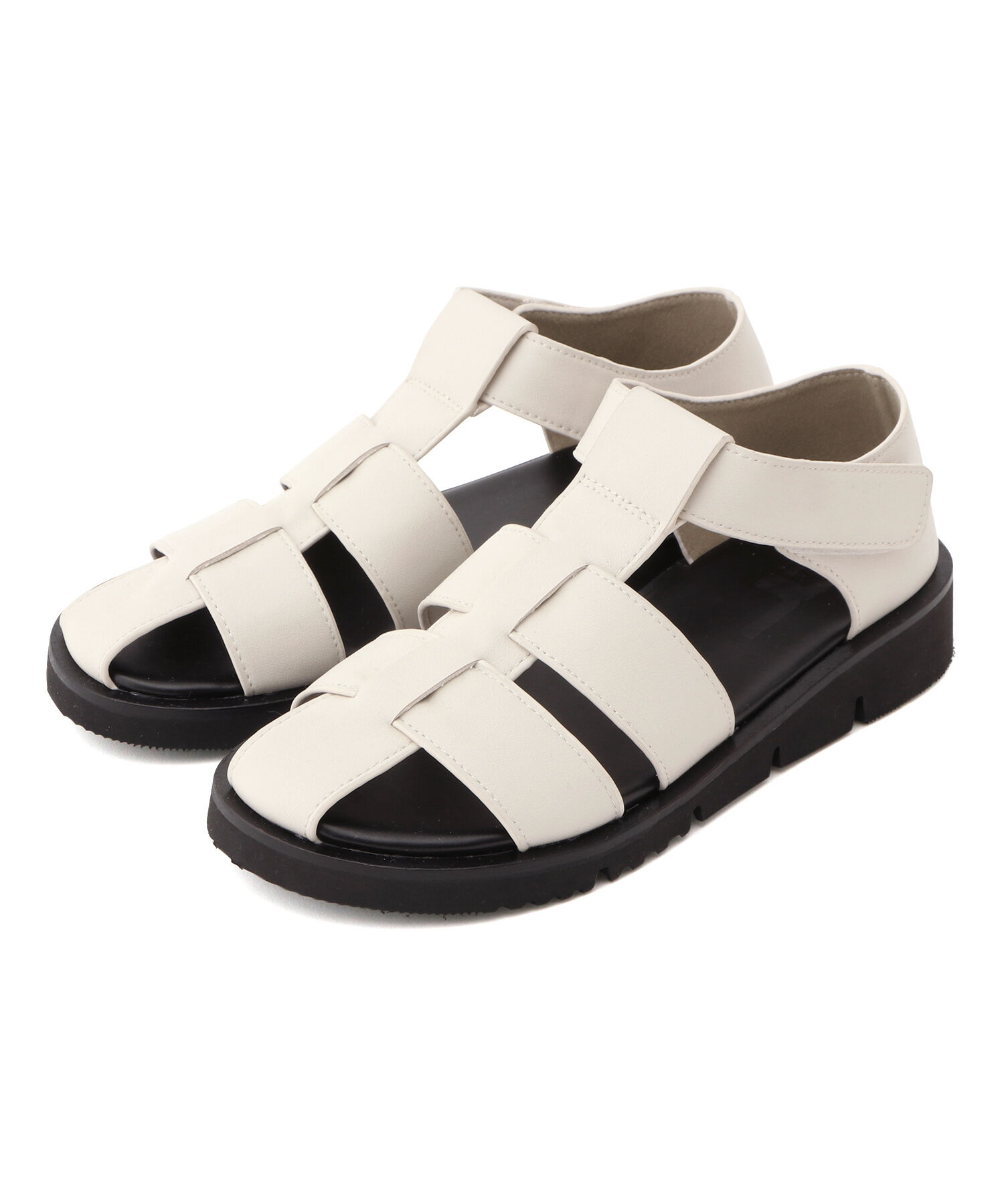 ADAM ET ROPE'「【サステナブル】アップルレザーグルカサンダル」|サンダル|