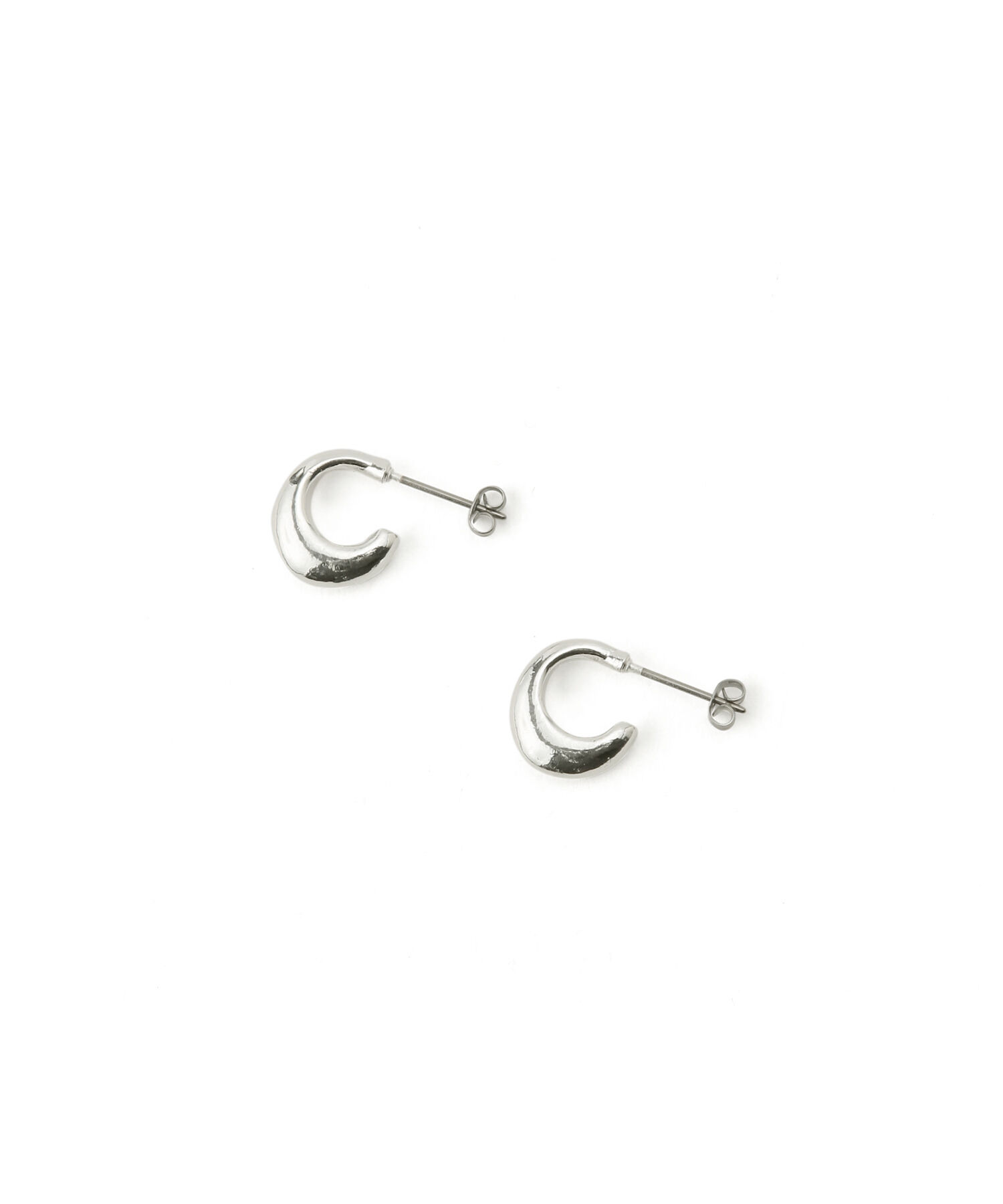 ADAM ET ROPE'「【LES BIJOUX】メタルフープ＆パールセットピアス」|ピアス|