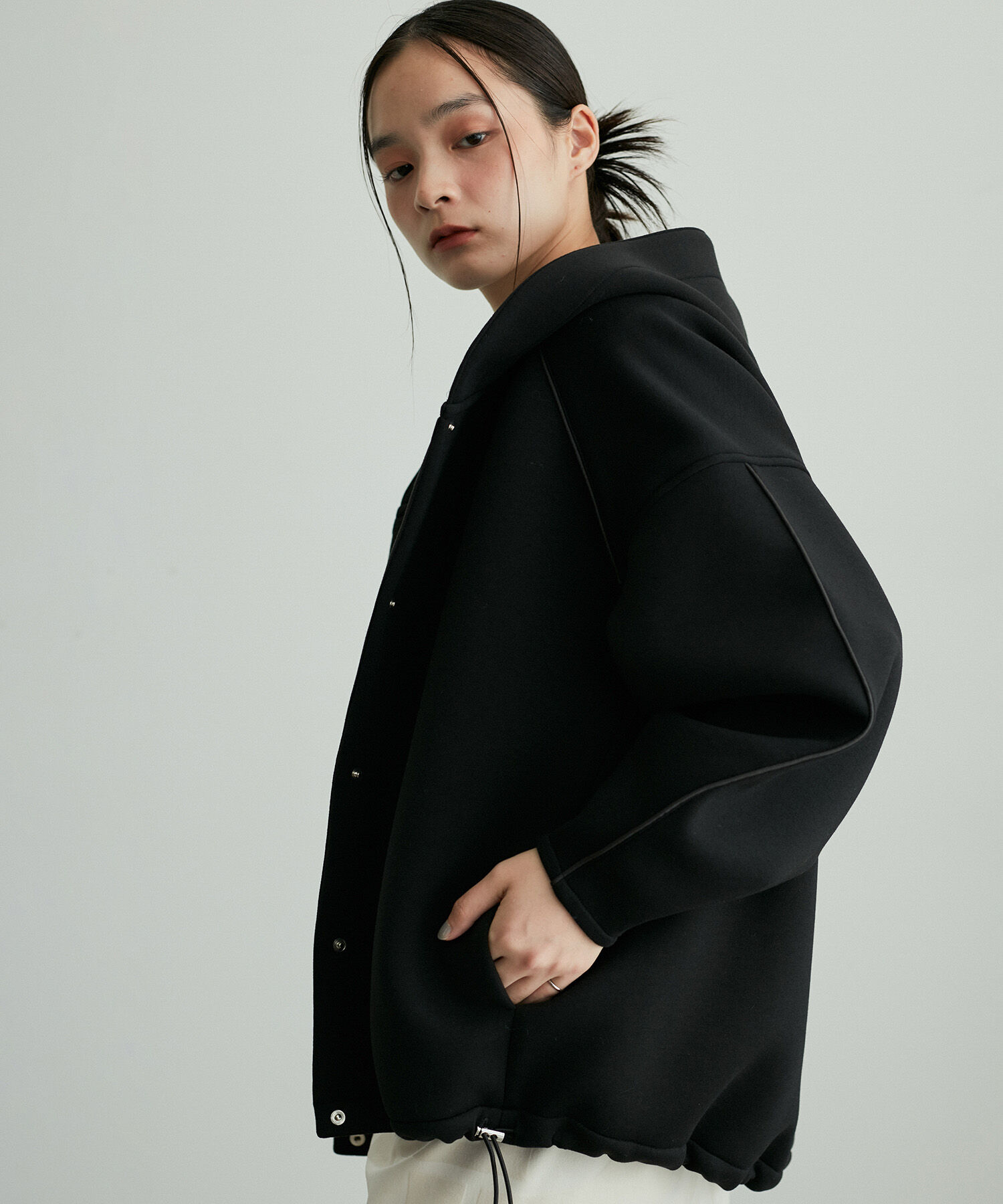 ADAM ET ROPE'「【サステナブル】フーディーブルゾン」|ブルゾン・スタジャン|