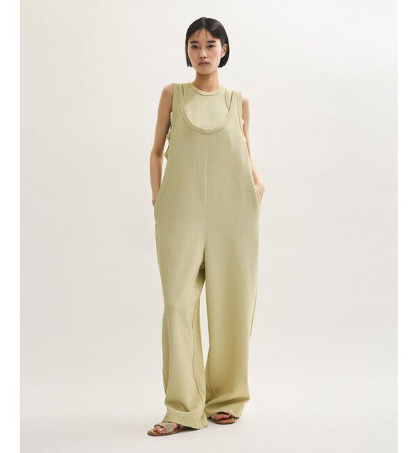 ADAM ET ROPE'「【サステナブル】Wフェイスジャージーセットロンパース」|オールインワン|