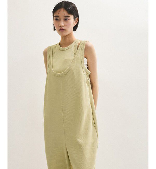 ADAM ET ROPE'「【サステナブル】Wフェイスジャージーセットロンパース」|オールインワン|