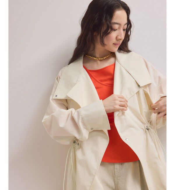 ADAM ET ROPE'「【WEB限定】・【サステナブル】スタンドカラーロングモッズコート」|ミリタリー・モッズコート|