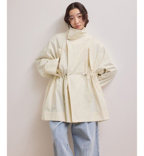 ADAM ET ROPE'「【WEB限定】・【サステナブル】スタンドカラーハーフモッズコート」|ミリタリー・モッズコート|