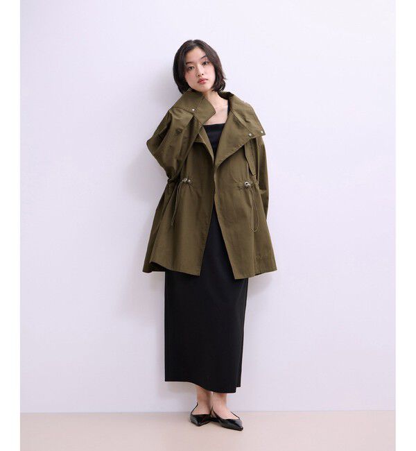 ADAM ET ROPE'「【WEB限定】・【サステナブル】スタンドカラーハーフモッズコート」|ミリタリー・モッズコート|