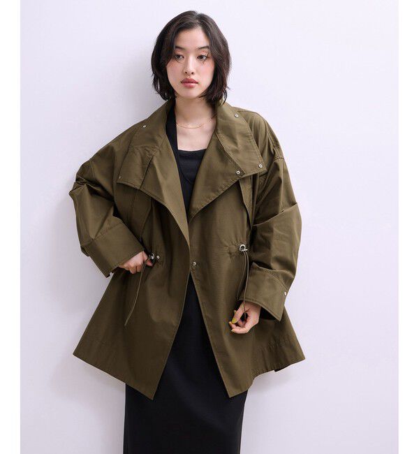 ADAM ET ROPE'「【WEB限定】・【サステナブル】スタンドカラーハーフモッズコート」|ミリタリー・モッズコート|