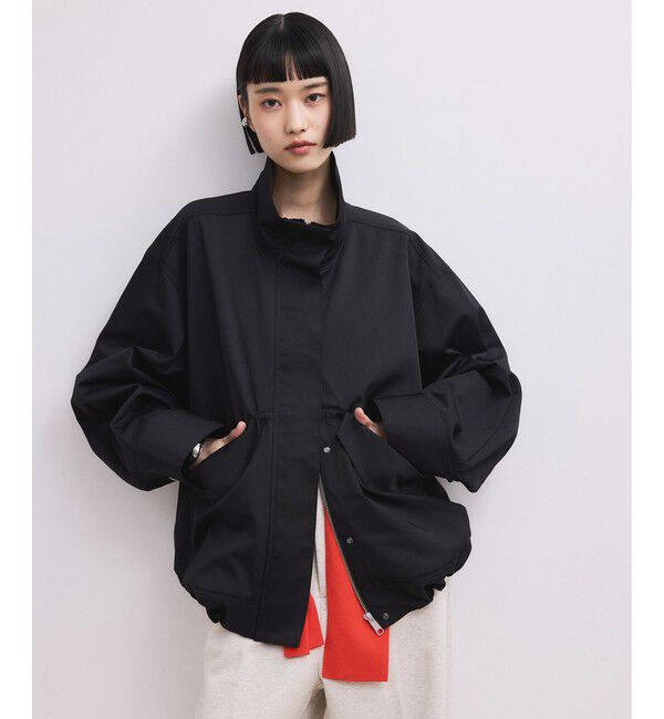 ADAM ET ROPE'「【WEB限定】スタンドネックドロストブルゾン/撥水」|ブルゾン・スタジャン|