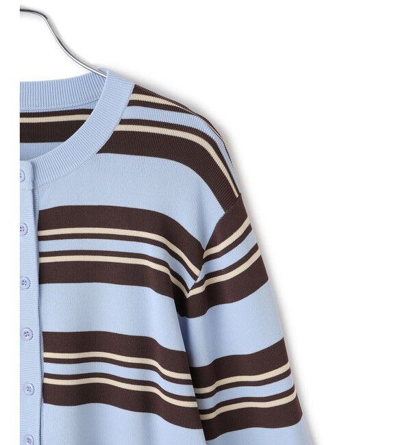 ADAM ET ROPE'「【WEB限定】バイカラーカーディガン/接触冷感」|カーディガン|