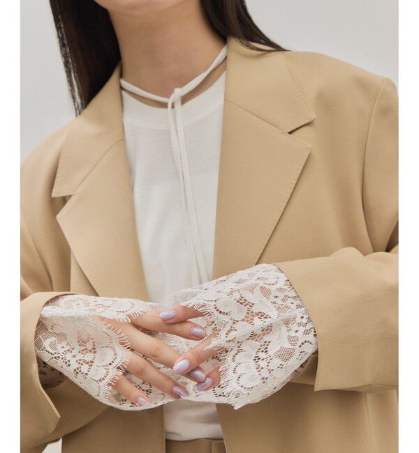 ADAM ET ROPE'「レースカフストップス」|Tシャツ・カットソー|