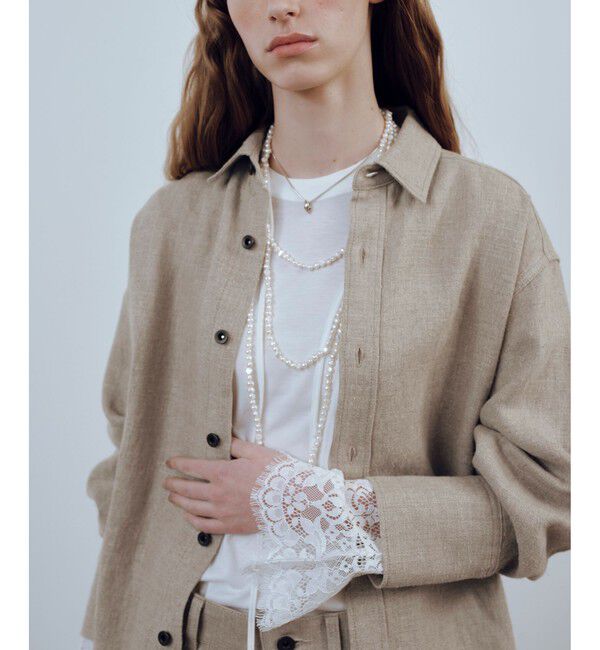 ADAM ET ROPE'「レースカフストップス」|Tシャツ・カットソー|