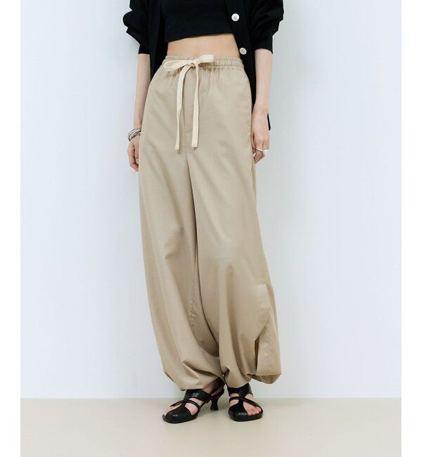 ADAM ET ROPE'「【WEB限定】サイドスリットパンツ」|チノ|ベージュ系(28)