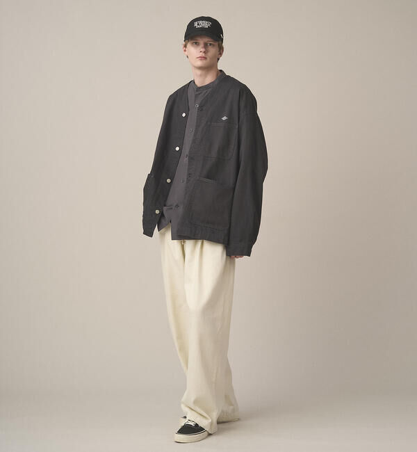 DANTON「DANTON | ドリル カラーレスジャケット MEN」|デニムジャケット|